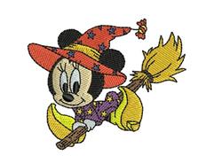 witch detailed machine embroidery - Minnie Mouse Witch perfect for cute baby onesies
