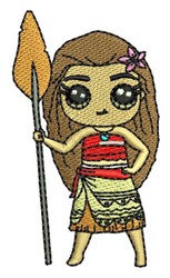 Moana - 4x4 moana detailed machine digital embroidery design for reusable tote bags
