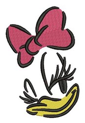 beginner-friendly daisy machine embroidery pattern - Modern Daisy Duck for decorative pillow covers