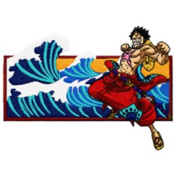 Monkey D. Luffy - 4x4 luffy detailed machine embroidery design perfect for Wall Art