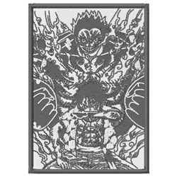 luffy detailed machine digital embroidery - Monkey D. Luffy perfect for Backpacks
