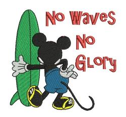 detailed glory machine embroidery pattern - No Waves No Glory for kitchen tea towels