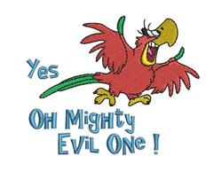 detailed bird machine embroidery pattern - Oh Mighty Evil One! for kitchen aprons