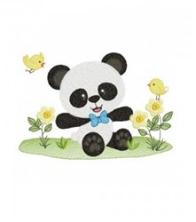 detailed bear machine digital embroidery pattern - Panda Bear perfect for Blankets
