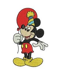 Party Mickey - 4x4 mickey detailed machine embroidery design for cute baby onesies