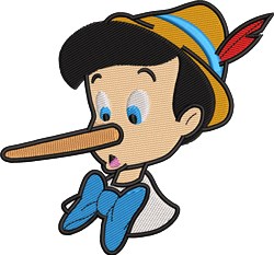 detailed pinnochio machine embroidery pattern - Pinnochio for patchwork quilt blocks