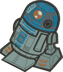 star detailed machine digital embroidery - R2-D2 perfect for Laptop Cases