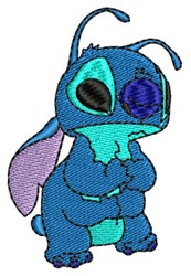 Sad Stitch - 4x4 stitch beginner-friendly embroidery design for decorative pillow covers