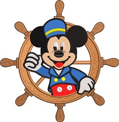 mickey detailed machine embroidery - Sailor Mickey perfect for Kids Gear