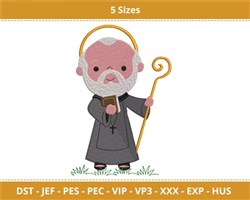 detailed saint machine embroidery pattern - Saint perfect for decorative tea towels