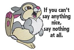 detailed bunny rabbit machine embroidery pattern - Say Anything Nice for Baby Blankets