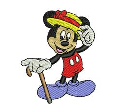 detailed mickey machine embroidery pattern - Showman Mickey for decorative pillow covers