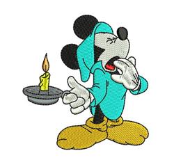 detailed mouse machine embroidery pattern - Sleepy Mickey Mouse for patchwork quilt blocks