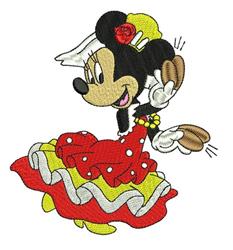 mouse detailed machine embroidery - Spanish Minnie Mouse for Small Decor Items