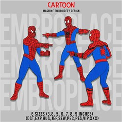 spiderman detailed machine digital embroidery - Spiderman perfect for kitchen aprons