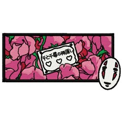 detailed easter away machine embroidery pattern - SPIRITED AWAY for reusable tote bags