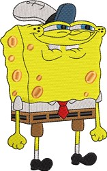 detailed spongebob machine embroidery pattern - SpongeBob perfect for cute baby onesies