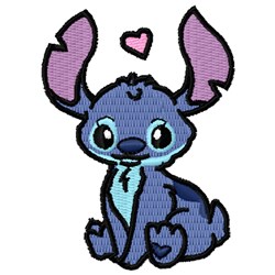 Stitch - 4x4 stitch detailed machine embroidery design perfect for cute baby onesies