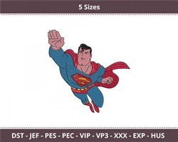 detailed superman machine embroidery pattern - Superman perfect for Sports Bags