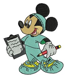Surgeon Mickey - 4x4 mickey detailed machine embroidery design for Baby Blankets