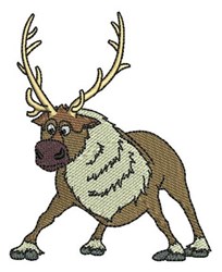 reindeer detailed machine digital embroidery - Sven perfect for reusable tote bags