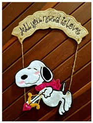 detailed bird ITH machine embroidery pattern - Swinging Joy perfect for Door Signs