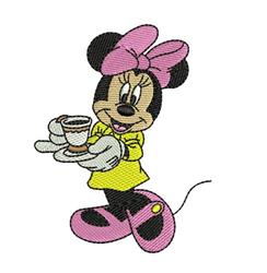 minnie detailed machine embroidery - Tea Minnie perfect for Tea Party Invitations