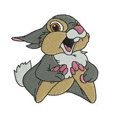 Thumper - 4x4 bunny rabbit detailed machine embroidery design for cute baby onesies