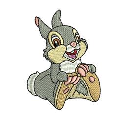 detailed bunny rabbit machine embroidery pattern - Thumper for cute baby onesies