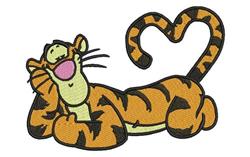 detailed tiger machine embroidery pattern - Tigger Heart Tail for holiday gift bags