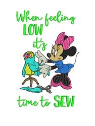 Time to Sew - 5x7 sew detailed machine embroidery design for decorative pillow covers