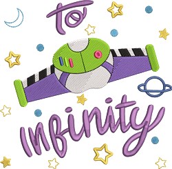 To Infinity - 4x4 infinity detailed machine embroidery design for Kids Pajamas