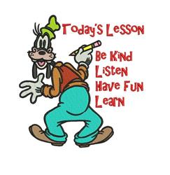 puppy dog detailed machine embroidery - Todays Lesson perfect for Classroom Banners