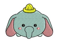 Tsum Dumbo - 4x4 dumbo beginner-friendly embroidery design for decorative pillow covers