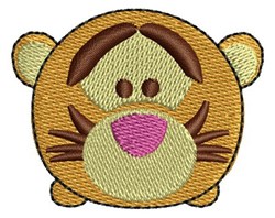 beginner-friendly tiger machine embroidery pattern - Tsum Tsum Tigger for reusable tote bags