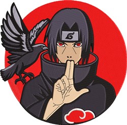 detailed easter bird machine embroidery pattern - Uchiha Itachi perfect for Backpacks