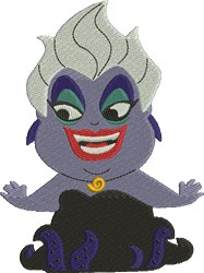 Ursula - 4x4 mermaid detailed machine embroidery design perfect for Beach Towels