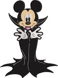 detailed halloween mickey machine embroidery pattern - Vampire Mickey for decorative pillow covers