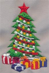 tree beginner-friendly machine embroidery - Christmas Tree for reusable tote bags
