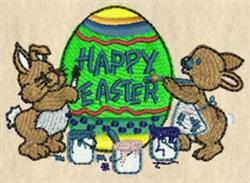 bunny rabbit detailed machine embroidery - Easter Bunnies for Kids Clothing