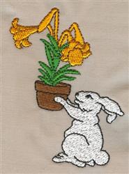 bunny rabbit beginner-friendly machine embroidery - Easter Bunny for patchwork quilt blocks