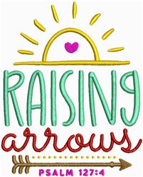 Raising Arrows Embroidery Design | EmbroideryDesigns.com