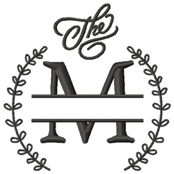 M Wedding Name Drop Embroidery Design | EmbroideryDesigns.com