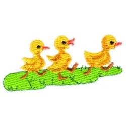 Baby Ducks - 4x4 bird beginner-friendly machine embroidery design for cute baby onesies