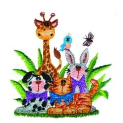 bunny rabbit detailed machine embroidery - Cute Animals perfect for reusable tote bags