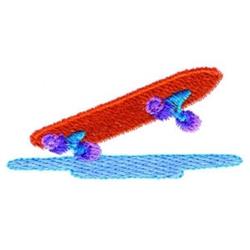 skateboard quick stitch machine embroidery - Red Skateboard for decorative pillow covers