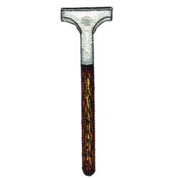 Realistic squeegee with a flat white head, textured brown handle, perfect for cleaning surfaces.