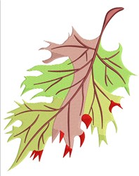 detailed autumn tree machine embroidery pattern - Fall Leaf for reusable tote bags