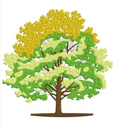 tree detailed machine digital embroidery - Fall Tree perfect for festive table runners