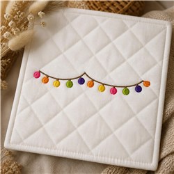 Light String - 4x4 string quick stitch machine embroidery design for reusable tote bags
